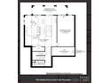 Basement layout with Gathering room, rec space, storage, bath, and covered rear porch at 4513 Morning Mist Dr # 207, Sherrills Ford, NC 28673