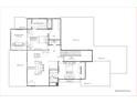 Detailed second-floor plan featuring two primary bedrooms, a large loft, a hall, and a bathroom at 7443 Paddle Ln # 55, Sherrills Ford, NC 28673
