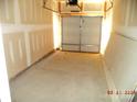 Interior view of the unfinished garage at 184 Oak Creek Rd, Statesville, NC 28625