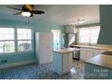 Bright kitchen featuring stainless steel appliances and an island at 802 Lewis St, Gastonia, NC 28054