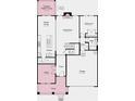 Layout for the first floor showing kitchen, study, dining, great room and garage at 177 Glenn Dr, Mooresville, NC 28115