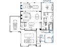 Detailed floor plan showcases the layout of the home's first floor, including bedrooms, kitchen, living, and garage spaces at 19419 Youngblood W Rd # 2, Charlotte, NC 28278