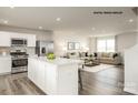 Open-concept kitchen and living room featuring modern appliances and stylish furnishings at 221 Basildon St # 1019, Lancaster, SC 29720