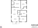 Detailed floor plan showcasing the layout of the home, including the porch, living room, and primary bedroom at 226 Malvern Sw Dr, Concord, NC 28025