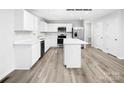 Bright kitchen featuring white cabinets, stainless steel appliances, and a large island at 227 Basildon St # 1020, Lancaster, SC 29720