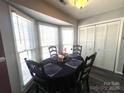 Inviting dining area with a bay window for natural light and a large closet for storage at 2234 Oak Leigh Dr, Charlotte, NC 28262