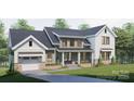 Charming two-story home with grey siding, crisp white trim and inviting covered front porch at 000A Duck Cove Rd, Belmont, NC 28012