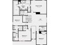 Upper level floor plan showing bedrooms, bathrooms, laundry and owner's suite at 5009 Duval Cir, Tega Cay, SC 29708