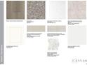 Selection of interior finishes for floors, countertops, cabinets, and tiles at 5013 Duval Cir, Tega Cay, SC 29708
