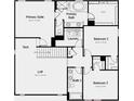 Second floor plan featuring primary suite, bedrooms, loft, and bathroom locations at 5013 Duval Cir, Tega Cay, SC 29708