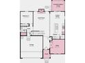 Detailed first floor plan showing living areas, kitchen, study, and garage layout at 5013 Duval Cir, Tega Cay, SC 29708