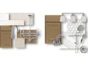 Interior design materials samples featuring stylish kitchen and bathroom finishes, lighting fixtures, and hardware at 13134 Macon Hall Dr, Mint Hill, NC 28227