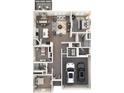 Birds eye view of the home's floor plan, showcasing its layout, furnishings, and overall design at 1418 Windy Park Dr, Stanley, NC 28164