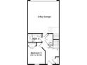 Floor plan showcases the lower level with a 2-bay garage, bath 3, and bedroom 4 at 15336 Ballancroft Pkwy # 16, Charlotte, NC 28277