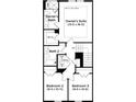 Floor plan features owner's suite, two bedrooms, laundry, WIC and three bathrooms at 15336 Ballancroft Pkwy # 16, Charlotte, NC 28277