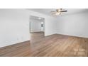 Spacious living room featuring stylish floors and a ceiling fan at 2028 Hendil St, Conover, NC 28613
