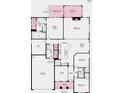 First floor layout featuring an owner's suite, gathering area, kitchen, dining, flex space, and garage at 143 Glenn Dr, Mooresville, NC 28115