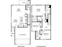 Detailed floor plan showcasing layout of both floors including bedrooms, kitchen and living spaces at 5021 Kellaher Pl, Charlotte, NC 28216