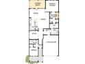 Detailed floor plan showcasing the layout of the home with two-car garage and owner's retreat at 1035 Bourn Ln, Waxhaw, NC 28173