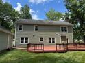 Expansive backyard with a spacious deck, perfect for outdoor entertaining at 1919 Windlock Dr, Charlotte, NC 28270