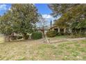 Expansive backyard with mature trees providing ample shade and privacy at 33320-B Hobe Rd, Albemarle, NC 28001