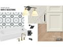Selection of bathroom finishes showing cabinets, flooring, and fixtures, creating a luxurious design at 44401 Us 52 N Hwy, Richfield, NC 28137