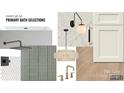 Selection of primary bathroom finishes showing cabinets, flooring, and fixtures, creating a spa-like design at 44401 Us 52 N Hwy, Richfield, NC 28137