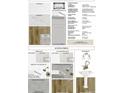 A curated selection of interior finishes showcasing modern cabinets, stylish countertops, and elegant bathroom fixtures at 140 First St, Huntersville, NC 28078