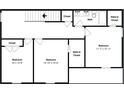Upstairs layout features three bedrooms with closets and a shared bathroom at 8055 Hereford St, Charlotte, NC 28213