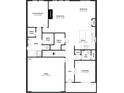 Layout displays spacious Gathering room with fireplace, generous sized primary bedroom, walk-in closets, and garage at 8055 Hereford St, Charlotte, NC 28213