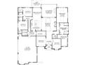 Detailed first-floor plan showcasing an open layout with a kitchen, Gathering room, and primary suite at 102 Pecan Cove Ln, Weddington, NC 28104
