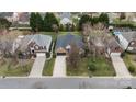 Aerial view of a neighborhood showcasing well-maintained lawns and neatly arranged houses at 12430 Kemerton Ln # 17, Huntersville, NC 28078