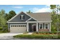 Charming single-story home with a well-manicured lawn, covered porch and two-car garage at 407 Sunharvest Ln, Indian Trail, NC 28079