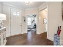 Welcoming entrance featuring hardwood floors, a view of the office space, and ample natural light at 517 Red Wolf Ln, Clover, SC 29710