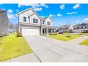 Beautiful two-story home featuring a well-manicured lawn and an attached two-car garage at 4021 Eckels Dr, Charlotte, NC 28215