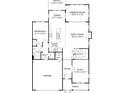 Layout of the home with the gourmet kitchen, Gathering room, and study on the first floor at 318 Balboa St, Matthews, NC 28104