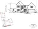 Detailed site plan showing property lines, lot dimensions, and front elevation of the house at 1216 Royal Prince Ct # 7, Charlotte, NC 28211