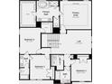 Upstairs floor plan featuring primary suite, loft, bedrooms, baths, walk-in closets and laundry room at 136 Glenn Dr, Mooresville, NC 28115