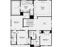 Second floor layout featuring primary suite, bedrooms 2-4, 3 baths and a large loft at 136 Glenn Dr, Mooresville, NC 28115