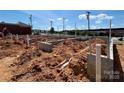 New home construction featuring a concrete block foundation and plumbing on a sunny day at 3018 Casting St # 20, Charlotte, NC 28206