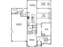 Detailed first floor plan showcasing kitchen, Gathering room, study, bedroom, breakfast area, and covered terrace at 4311 Collingwood Dr, Charlotte, NC 28209