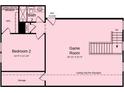 Upstairs floor plan featuring bedroom, game room, bathroom, and ceiling clip elevations at 316 Basil Dr, Indian Trail, NC 28079