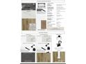 Kitchen, bathroom, and main house finishes with flooring, paint, and cabinet samples at 2426 Arty Ave, Charlotte, NC 28208