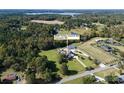 Aerial view of the home's beautiful property, showcasing the surrounding landscape and neighborhood at 3099 Trinity Church Rd, Concord, NC 28027