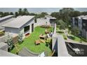 Rooftop terrace with lush lawn area, outdoor seating, and a hammock for ultimate relaxation at 5007 Nimes Rd # 28, Charlotte, NC 28208