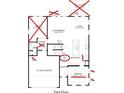 First floor plan showcasing the layout of the gathering room, kitchen, dining, foyer, and garage at 9495 Coast Laurel Nw Ave # 15, Concord, NC 28027