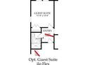 Layout of the optional guest suite, including a bedroom, bathroom, and entryway at 9495 Coast Laurel Nw Ave # 15, Concord, NC 28027