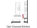 Optional gourmet kitchen layout, showing the placement of appliances and counter space at 9495 Coast Laurel Nw Ave, Concord, NC 28027