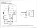 Detailed floor plan showcasing the layout of the main and second floors, including room dimensions and features at 18845 Cloverstone Cir, Cornelius, NC 28031