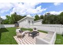 Relaxing rooftop patio with outdoor seating and a manicured artificial lawn at 3413 Holabird Ln # 10, Charlotte, NC 28208